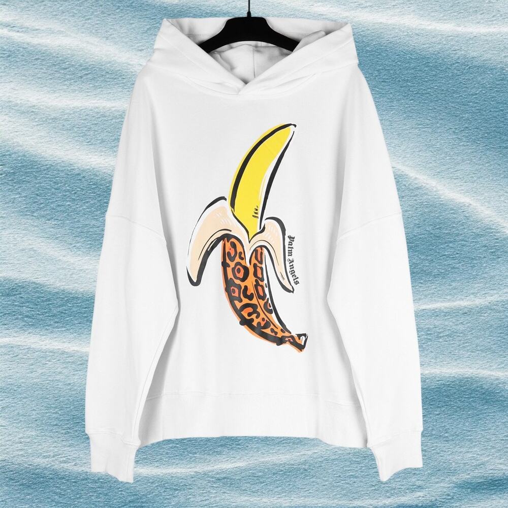Palm Angels White Hoodie